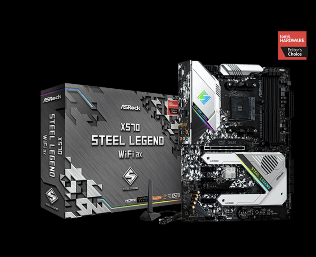 Motherboard AsRock X570 Steel Legend WiFi X570SL AX AM4 3000 Series DDR4 M.2