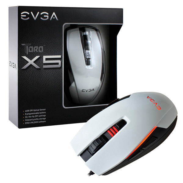 Mouse Gaming EVGA TORQ X5 6400DPI White