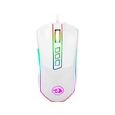 Mouse Gaming Redragon M711W- Blanco FPS COBRA FPS, Sensor Pixart P3360 10,000DPI RGB Chroma, 8 Botones programables