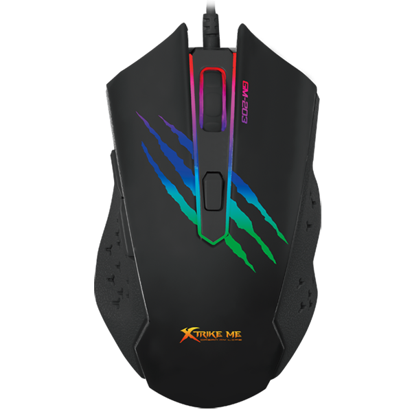 Mouse Gaming XTRIKE ME GM-203 - 2400 DPI 6 Botones Mixed LED