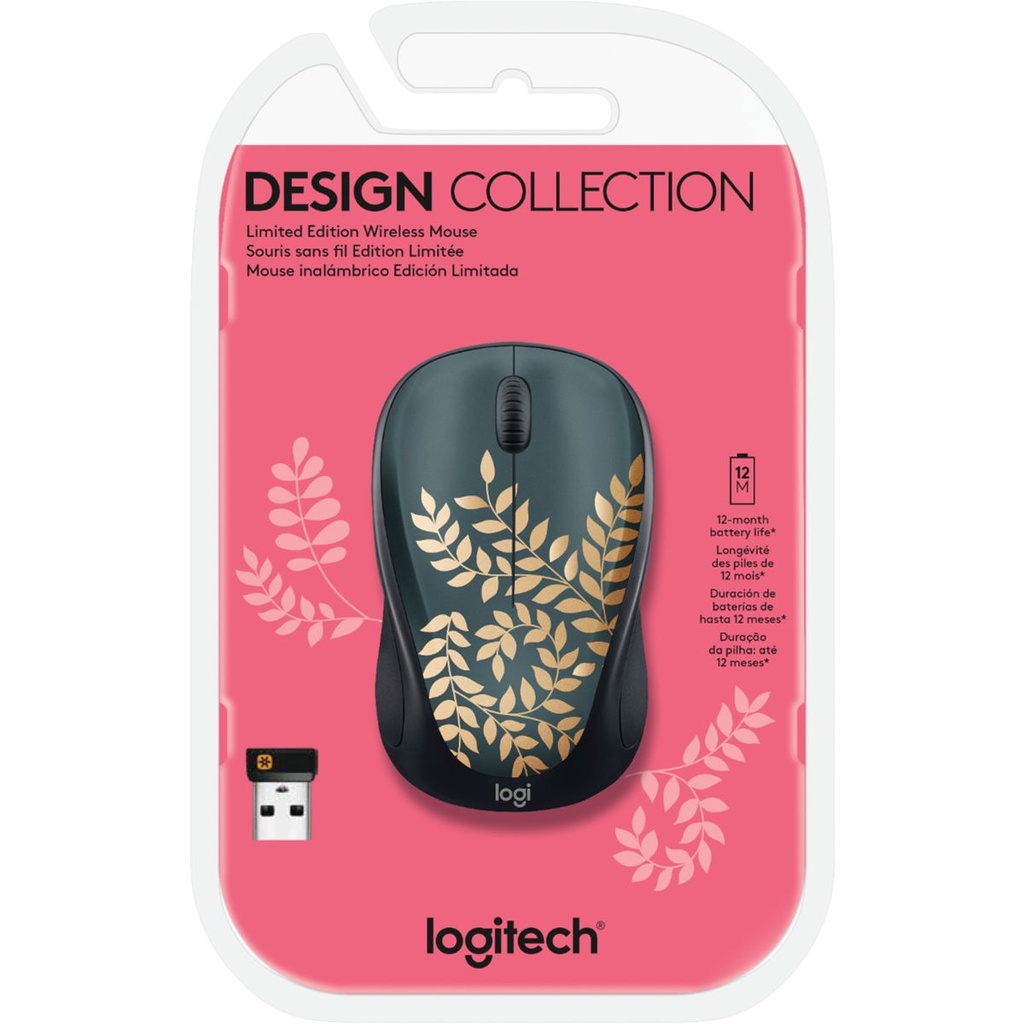 Mouse Logitech M317c Wireless Mouse Golden  Garden 2.4GHz Nano 910-006115