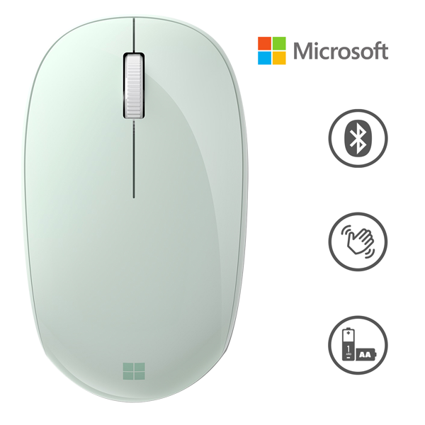 Mouse Microsoft Bluetooth, Óptico, Verde Menta 1929 RJN-00025