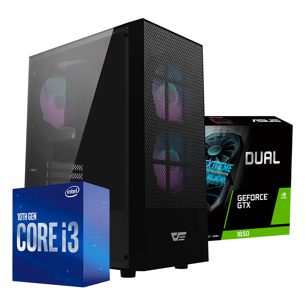 PC A290 i3 10100, GTX 1650 4GB, 16GB DDR4, M.2 256GB, 450W 80+ BRONCE