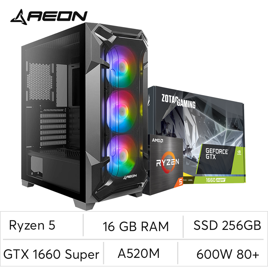 Pc Aeon DF600 Ryzen 5 4500 GTX 1660 Super