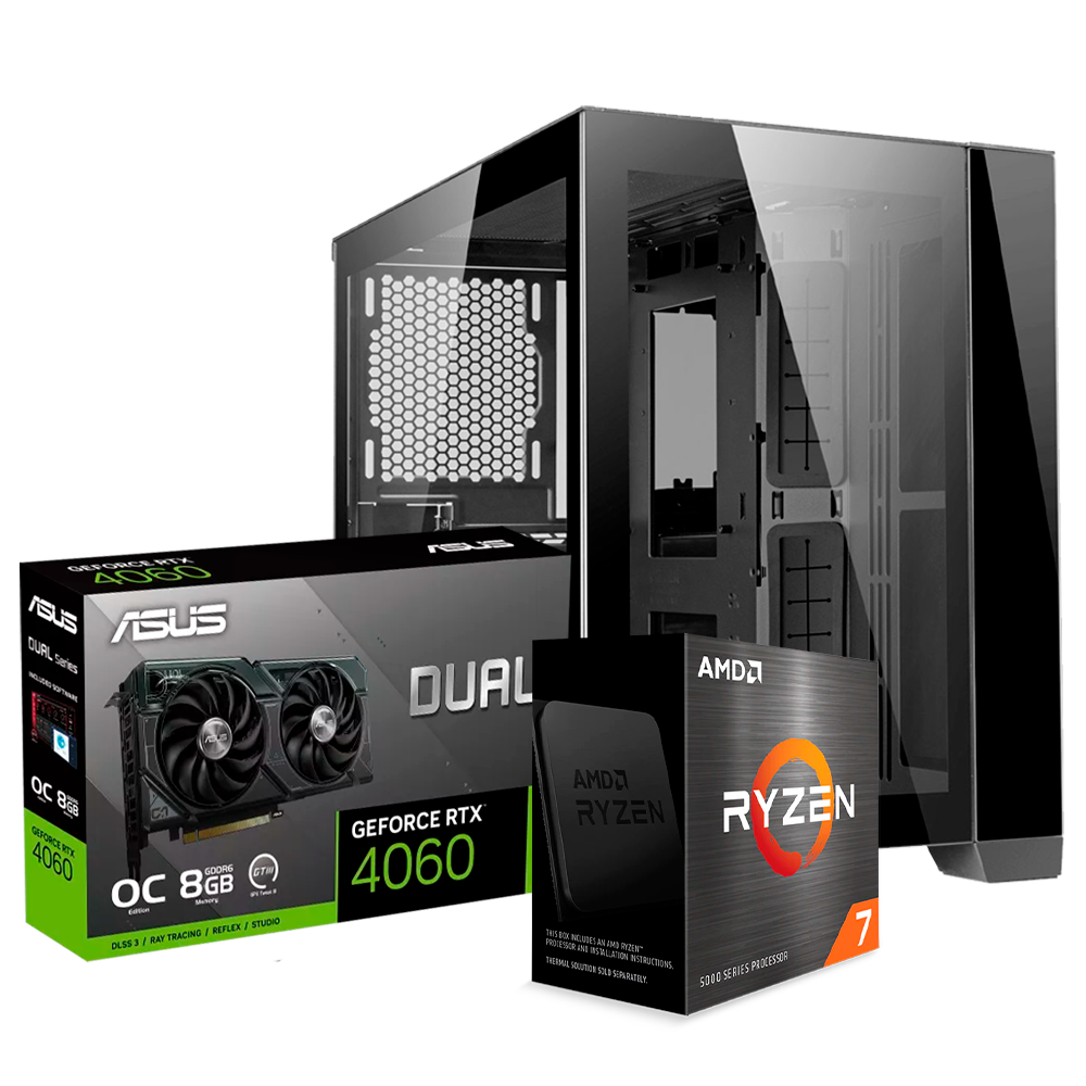 Pc Dynamic X Ryzen 7 5700, RTX 4060 8GB OC, 16GB DDR4, M.2 512GB, 750W 80+ GOLD
