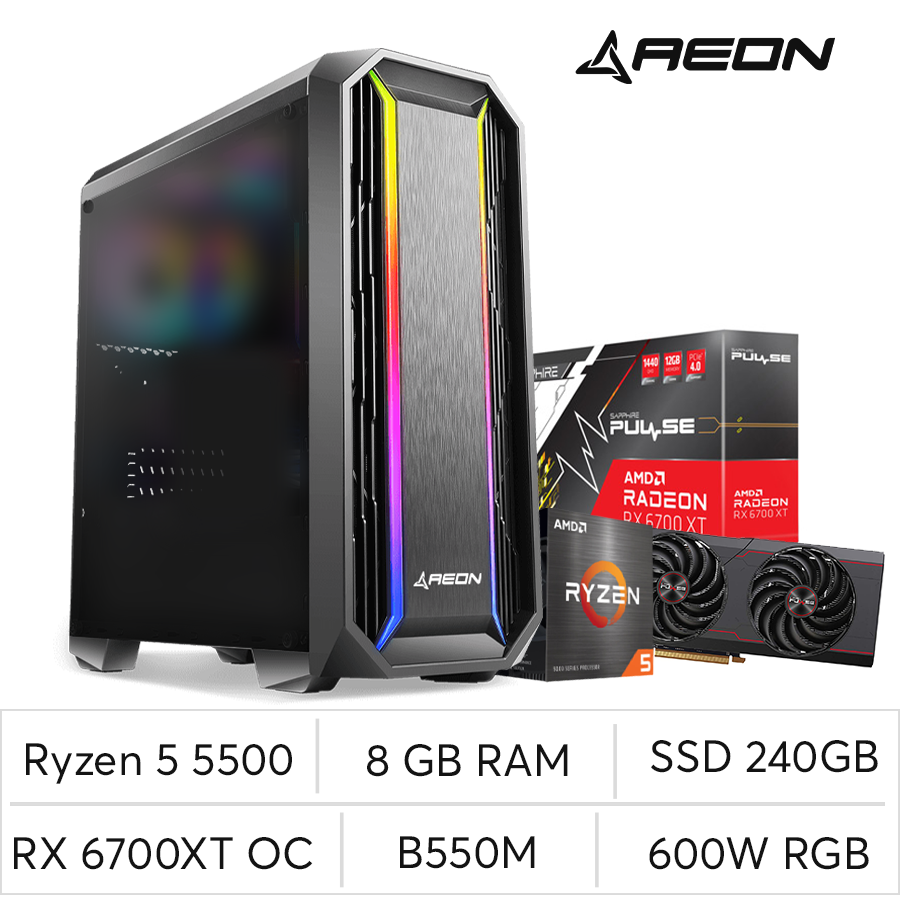 Pc Gaming Patria Ryzen 5 RX 6700XT