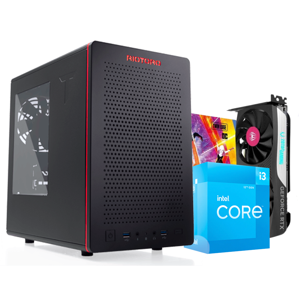 PC INTEL NOW MINI V3 i3 12100, RTX 4060 8GB OC, 16GB DDR4, M.2 512GB, FUENTE 750W 80+ BRONCE