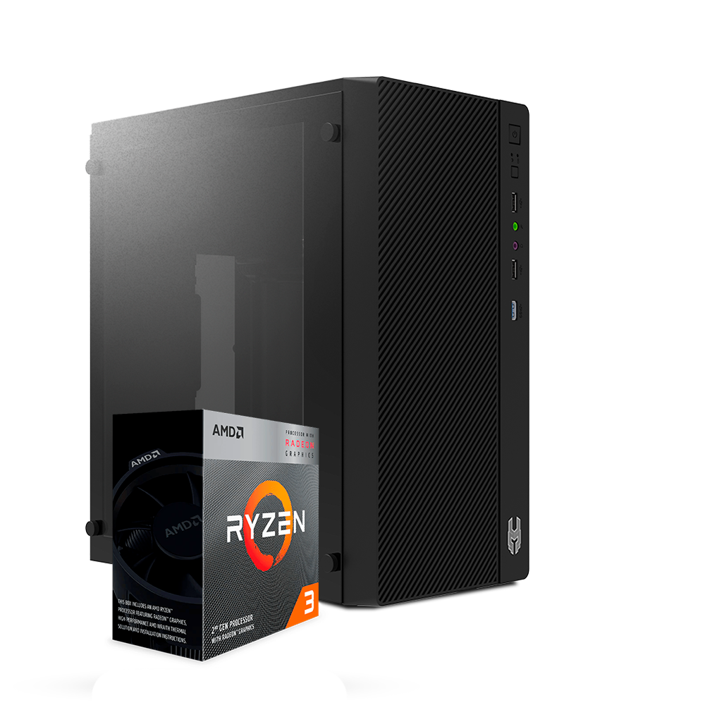 Pc Standar Ryzen 3 3200G, RAM 16GB, M.2 256GB, 500W