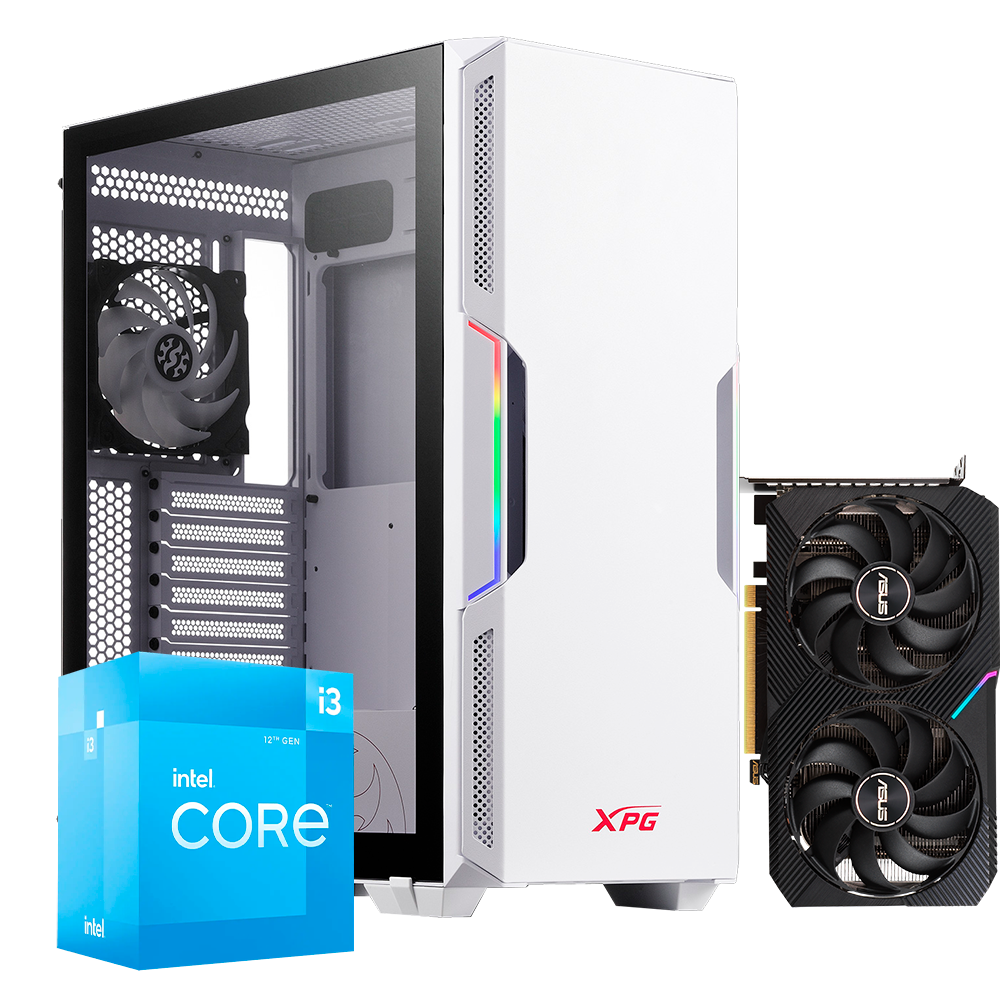 PC STARKER INTEL i3 12100, RTX 3060 12GB, DDR4 16GB, M.2 500GB, 650W 80+ BRONCE