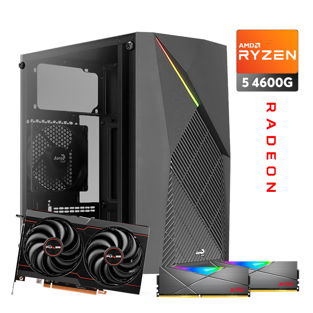 PC TOMB RAIDER M | Ryzen 4600G, RX 6600 8GB, 16GB RAM DDR4, M.2 250GB, PSU 550W