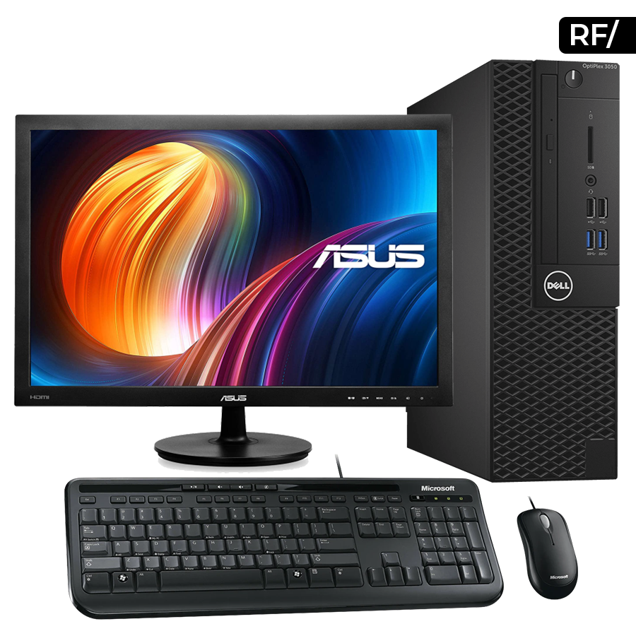 RF / CPU DELL OPTIPLEX 3050 7TH-GEN i5-7500/ 8GB/ 256GB-SSD/ W10pro Monitor 24" Teclado y Mouse