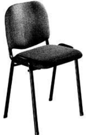 Silla de Espera Tela Negra Sin Brazos, MOD VC-301