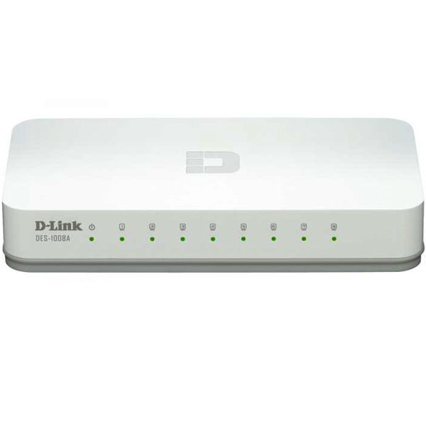 Switch de escritorio DGS-1008A de 8 Puertos 10/100/1000 Mbps D-Link