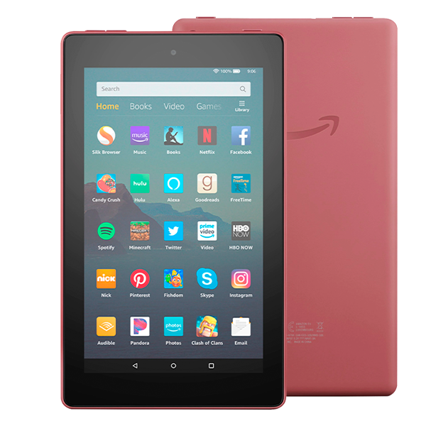 Tablet Amazon Fire 7 16gb Plum QC Dual Band WiFi 2 Cam Rosa 2019 B07HZQBBKL