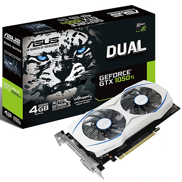 Tarjeta de video Dual GTX 1050 Ti  OC 4GB  Asus