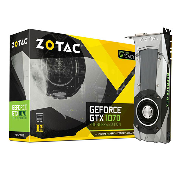 Tarjeta de video GTX 1070 8GB Nvidia Founders Edition Zotac