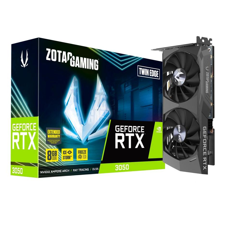 Tarjeta de Video ZOTAC Geforce RTX 3050 Twin Edge 8GB GDDR6, ZT-A30500E-10M