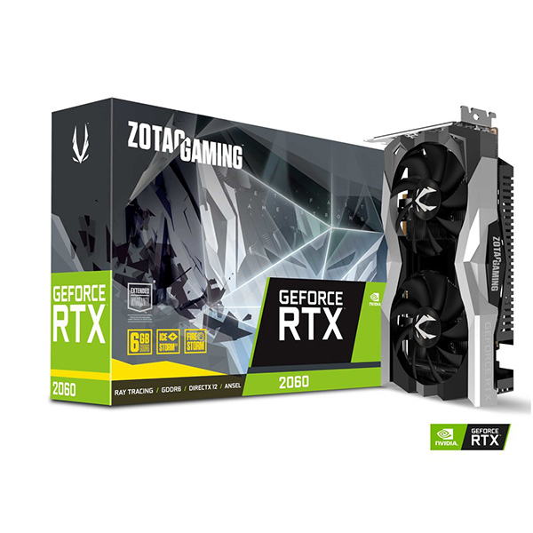 Tarjeta de vídeo Zotac RTX 2060 6GB Twin Fan GDDR6  ZT-T20600F-10M