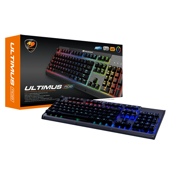 Teclado Gaming ULTIMUS RGB Solid Metal Mecánico RED Cougar