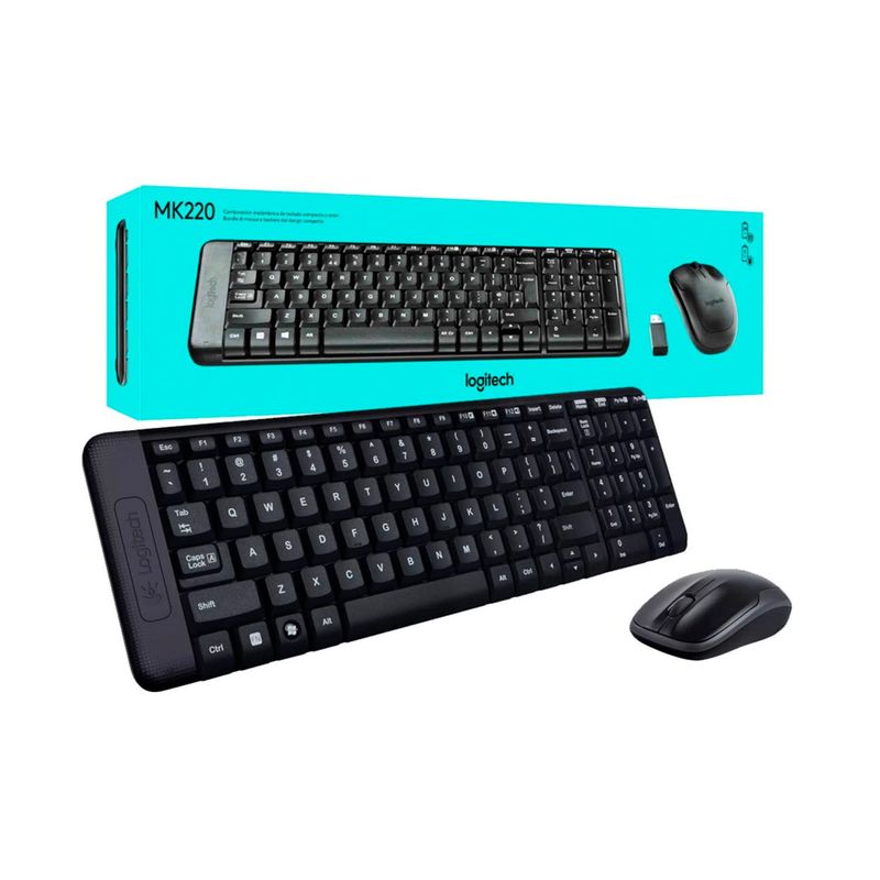 Teclado y Mouse Wireless MK220 Logitech, 920-004430