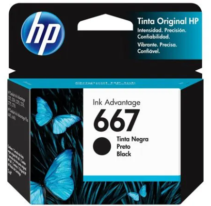 TINTA HP 667 BLACK ORIGINAL INK CARTRIDGE, 3YM79AL