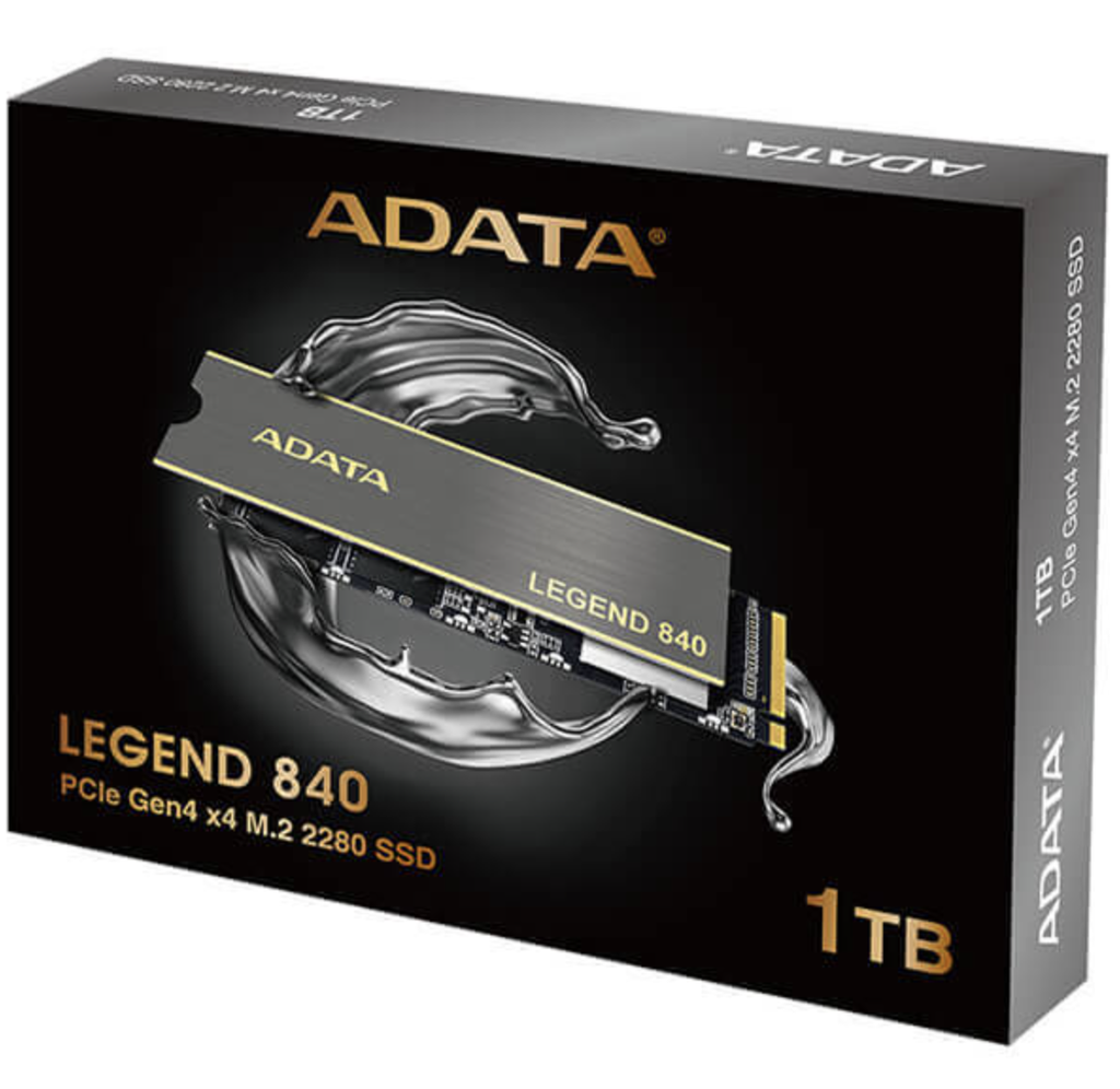 Unidad de estado solido M.2 ADATA Legend 840 1TB PCIe Gen4 x4 NVMe 1.4, SSD de hasta 5,000 MB/s ALEG-840-1TCS