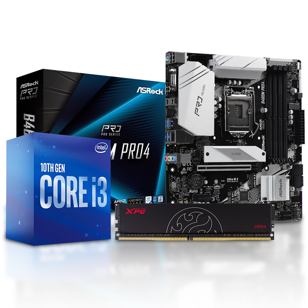 UPGRADE KIT 10TH, i3 10100 + B460M + 8GB DDR4