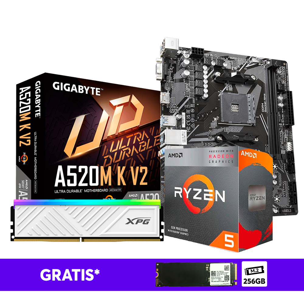 UPGRADE KIT | A520M + Ryzen 5 4600G + 16GB 3600Mhz | GRATIS M.2 256GB