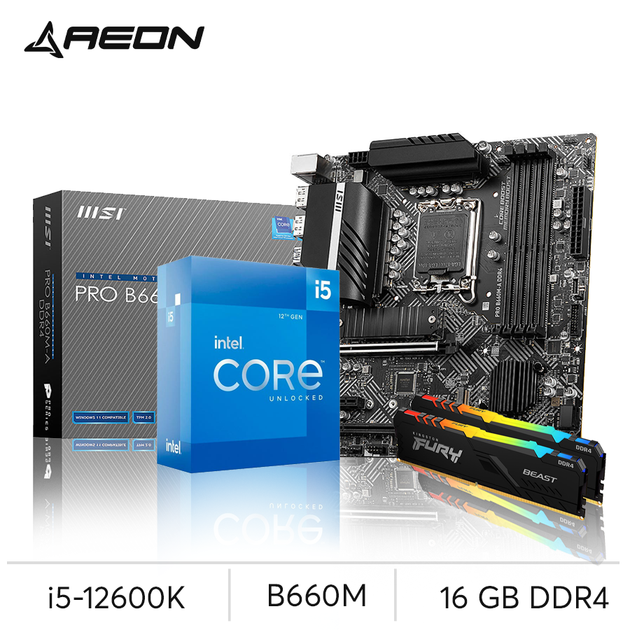 UPGRADE KIT | i5 12600K, B660M, 16GB Fury RGB