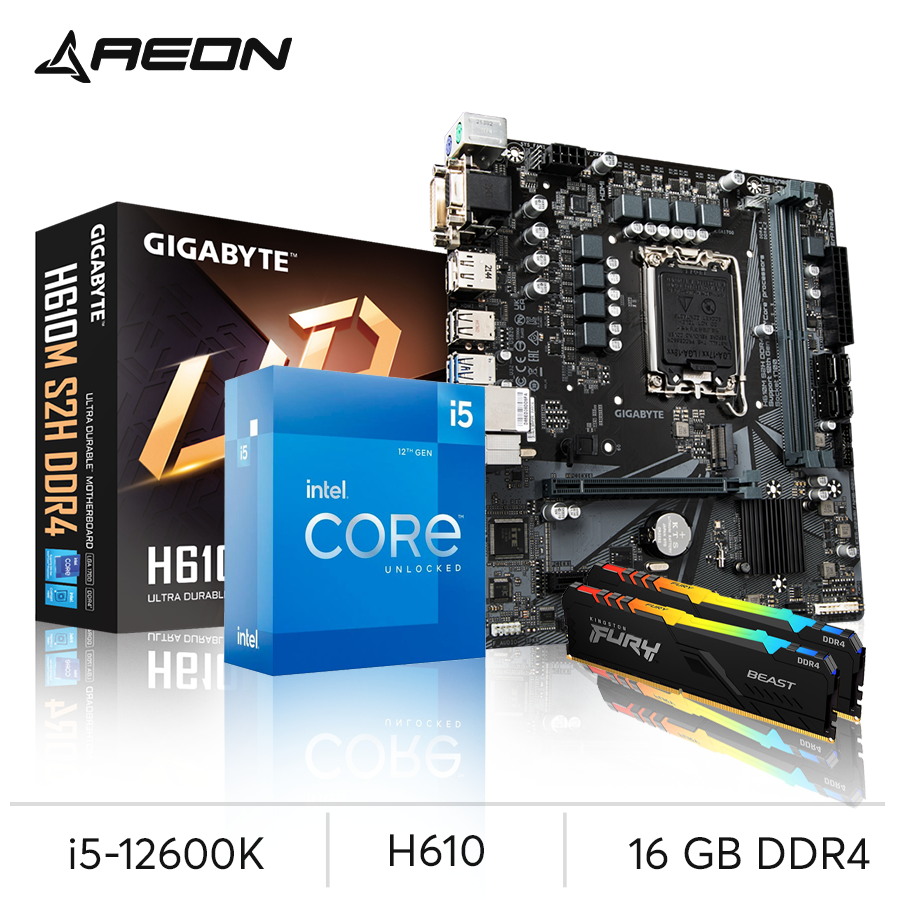 UPGRADE KIT | i5 12600K, H610M, 16GB Fury RGB