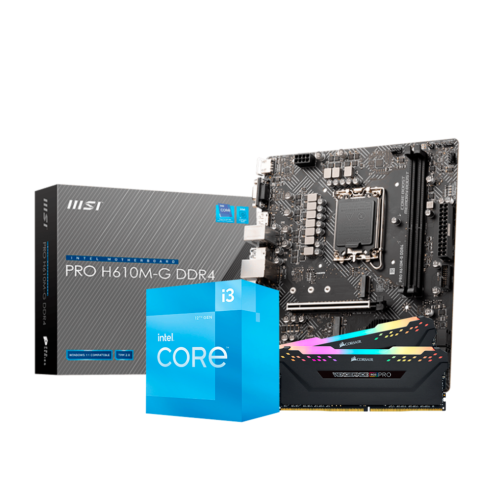 UPGRADE KIT intel i3 12100, Chipset H610M-G, 16GB DDR4