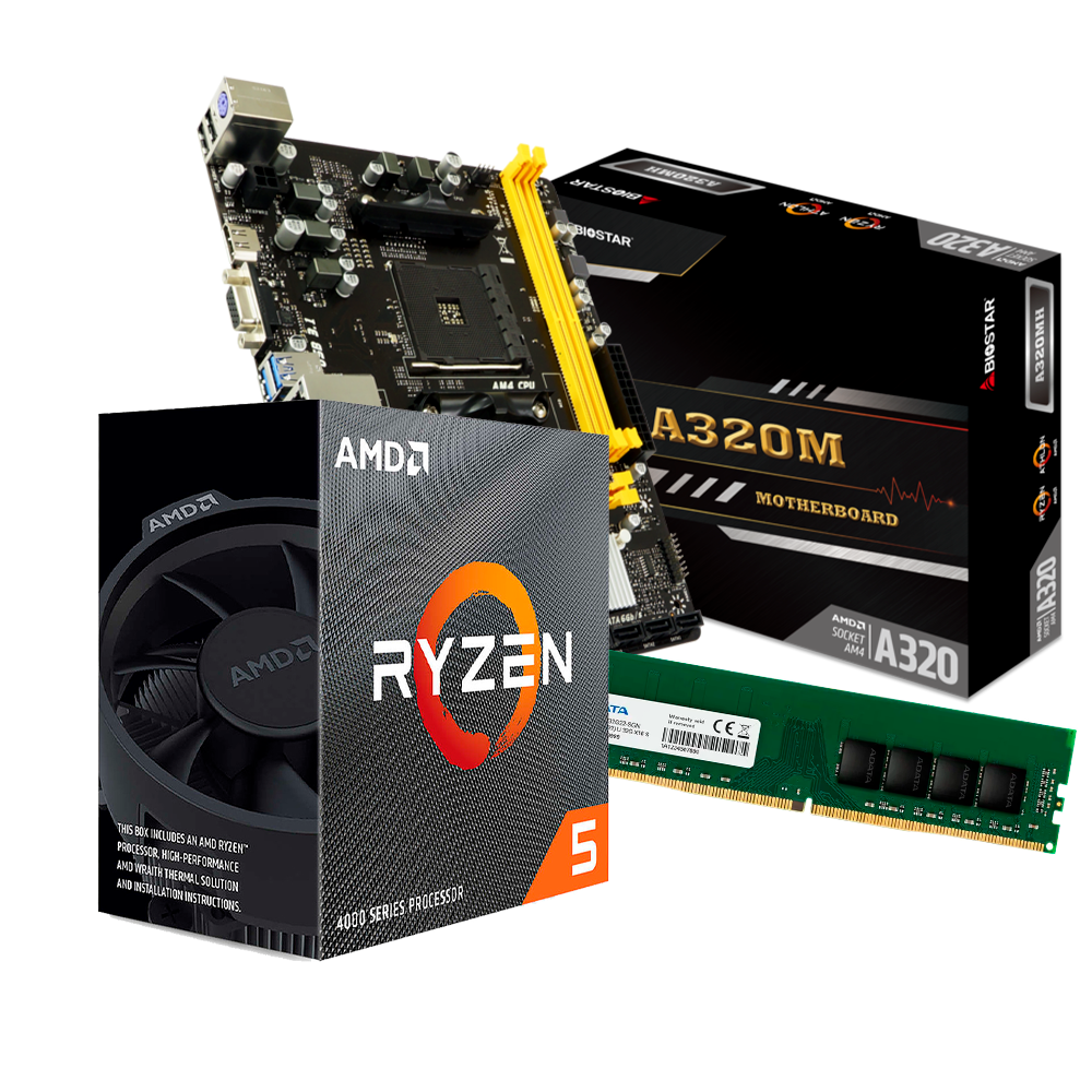 UPGRADE KIT PAPITA RYZEN 5 4600G, CHITSET A320, DDR4 16GB.