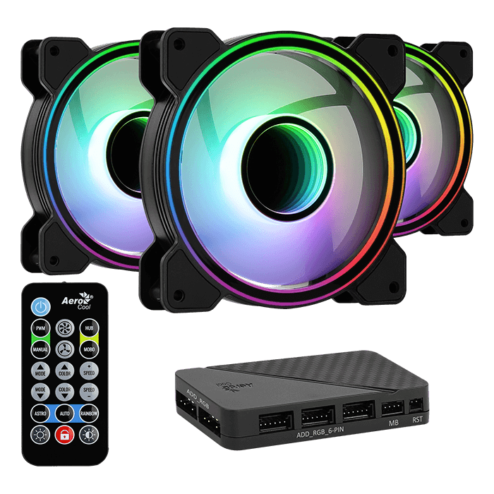 Ventilador Aerocool Mirage 12 RGB PRO (Kit de 3)