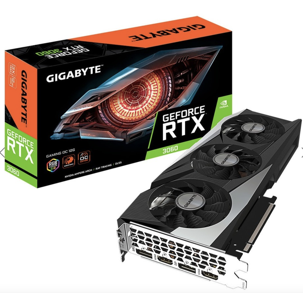 Gigabyte NVIDIA GeForce RTX 3060 Graphic Card - 12 GB GDDR6 GV-N3060WF2OC-12GD GAMING OC-12GD REV2.0