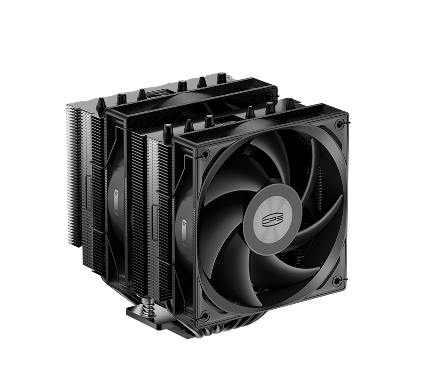 Disipador de Calor CPS RT620 BK CPU Air Cooler, dual tower dual fans,TDP 265W, Intel LGA115X/1200/1700/1851/AMD AM4/AM5 RT620 BK RT620- BKNWXX-GL