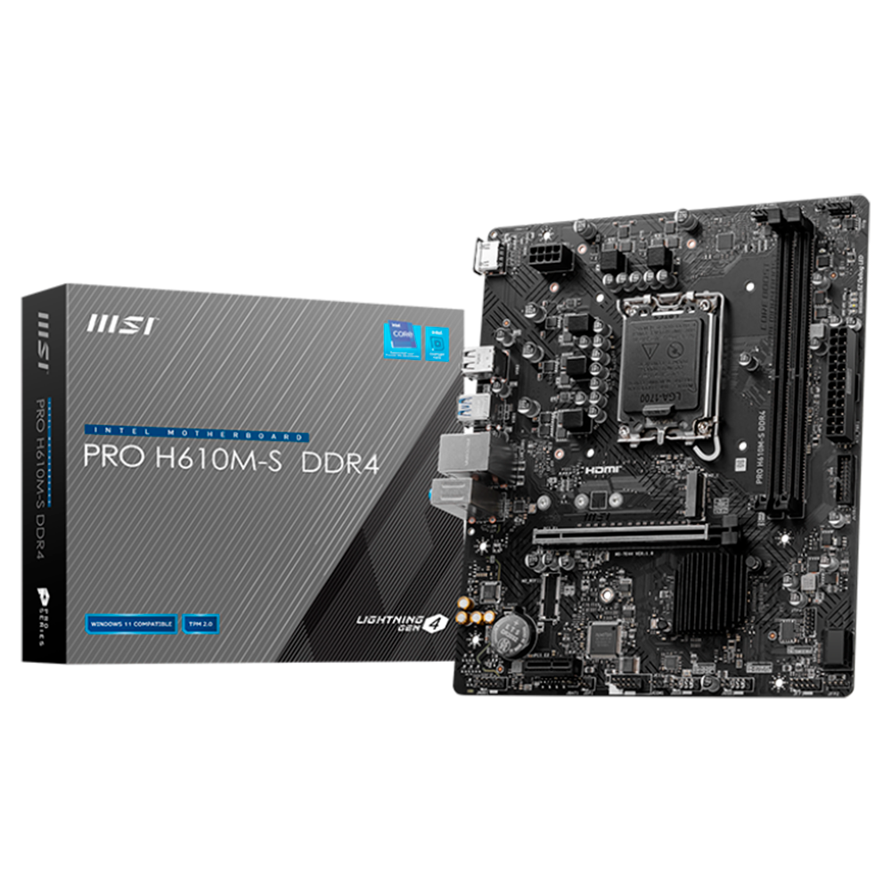 Motherboard MSI PRO H610M-S DDR4 Intel Core Socket 1700, 14th/ 13th/ 12th Gen  911-7E44-013