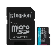 Memoria MicroSD Kingston , 256GB microSDXC Canvas Go Plus 170R A2 U3 V30 Card, SDCG3/256GB