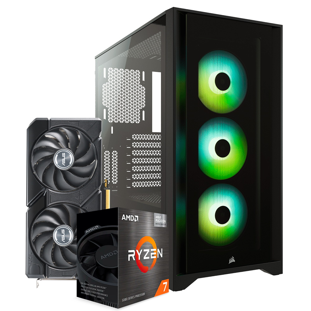 Pc Corsair 4000X, Ryzen 7 5700G, RTX 4060 Ti 8GB, DDR4 32GB, M.2 1TB, 750W 80+ Gold