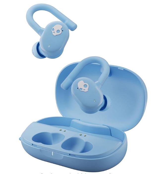 Audifonos Skullcandy PUSH PLAY ACTIVE TRUE WIRELESS, PREPPY celeste 34 hrs + carga rapida, bluetooth, IP55 Sudor y Agua, multipunto S2PPW-S795 