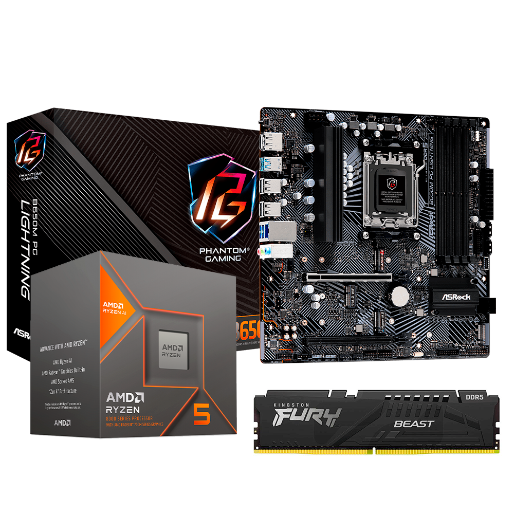Upgrade Kit Ryzen 8600G, Radeon 760M, RAM 16GB DDR5, Motherboar B650