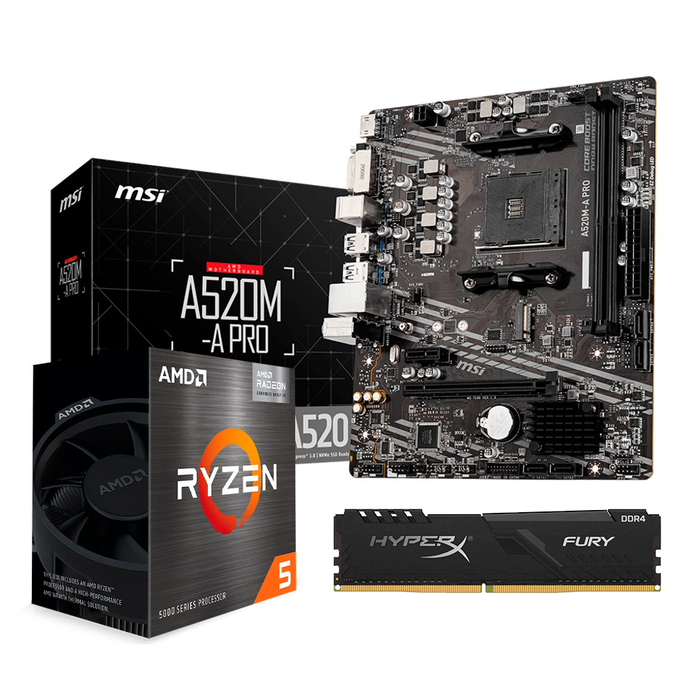 Upgrade Kit Ryzen 5 5600GT,Radeon Vega 7, RAM 16GB DDR4, Motherboar A520M