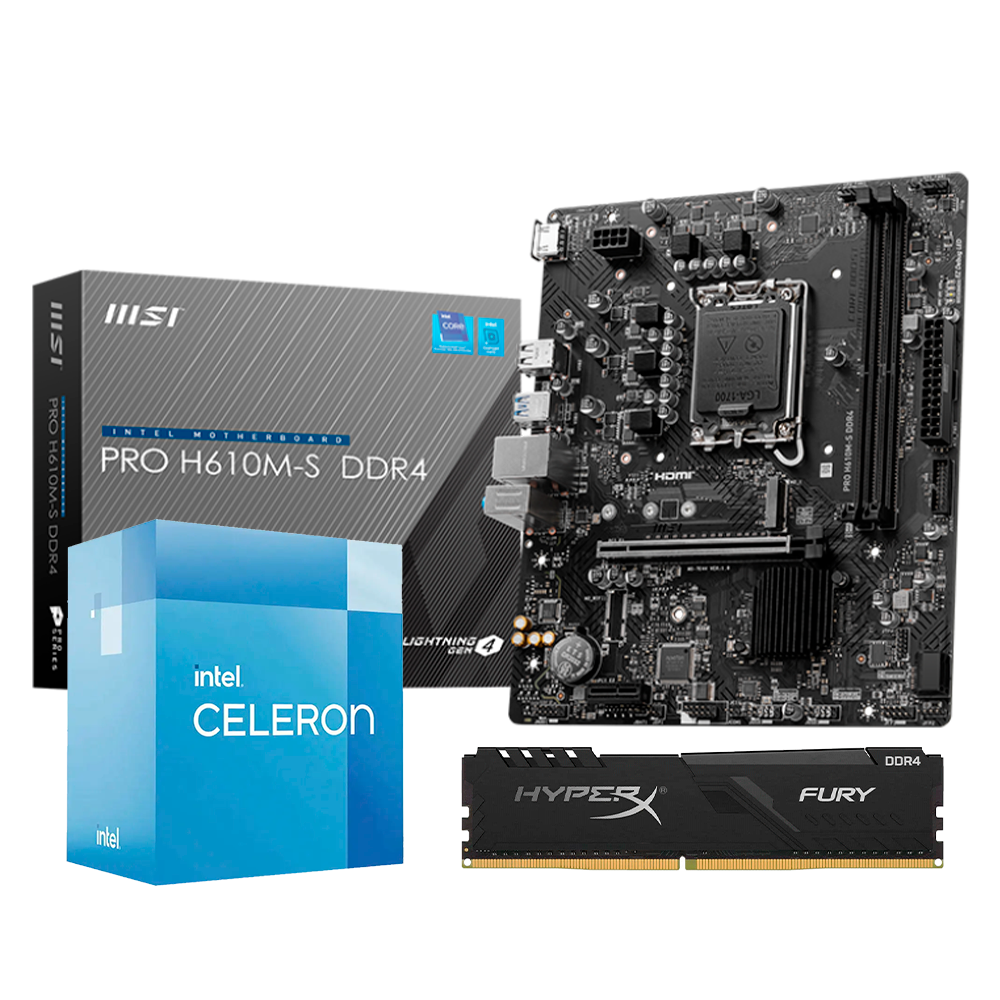 Upgrade Kit Intel Celeron G5905, UHD Graphics 610, Motherboart H610M, RAM 16GB DDR4