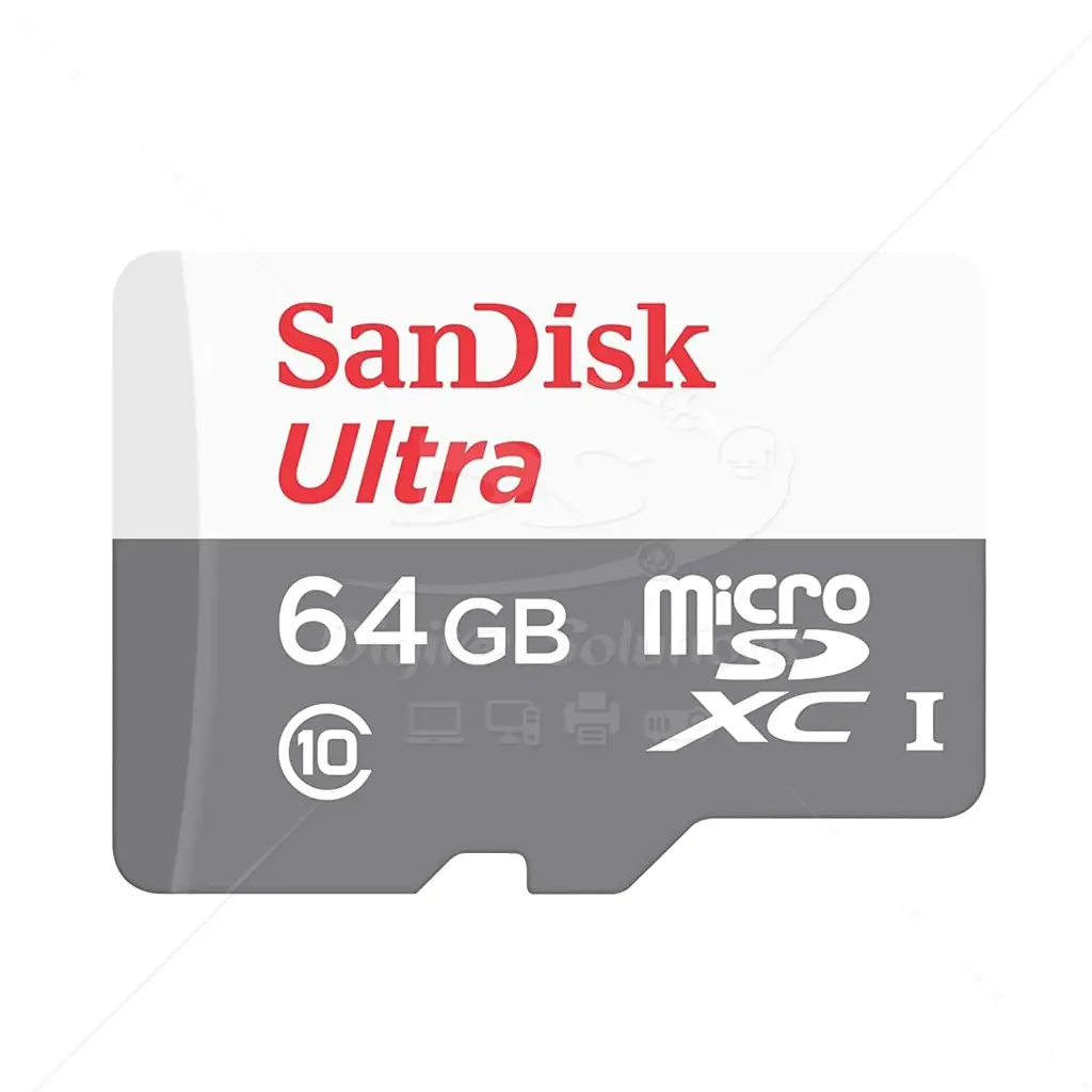 MicroSD, SanDisk 64gb ULTRA w/adap USH-1 C10 Android 100MSDSQUNR-064G-GN3MA