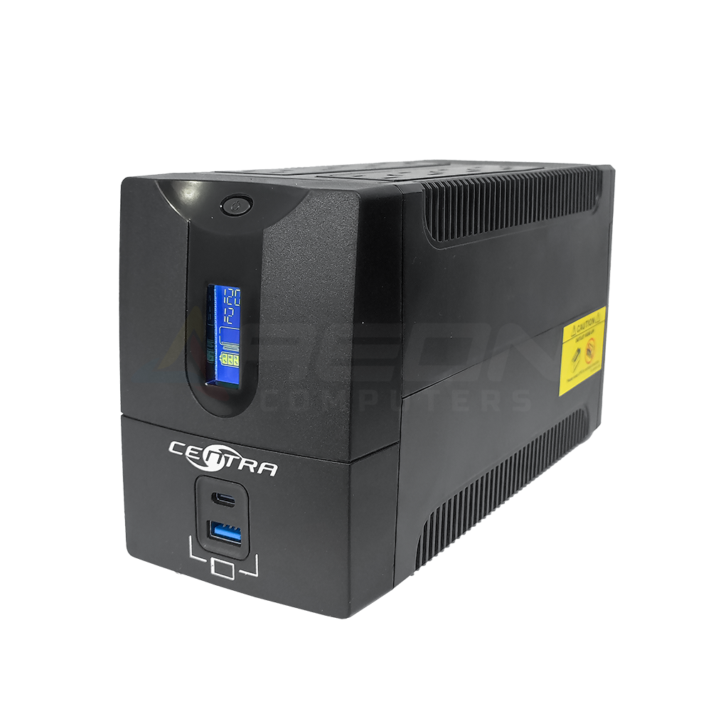 UPS Centra ECO LCD 700VA/350W,8 Salidas con USB A y USB C, CH700LCD