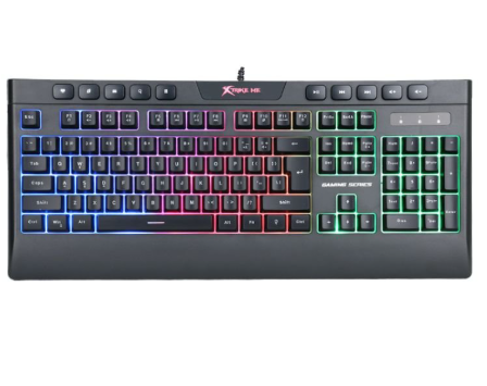 Teclado XtrikeMe USB, Membrana, Rainbow, KB-508