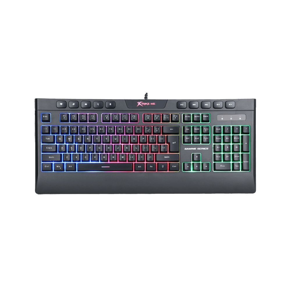 Teclado XtrikeMe USB, Membrana, Rainbow, KB-508