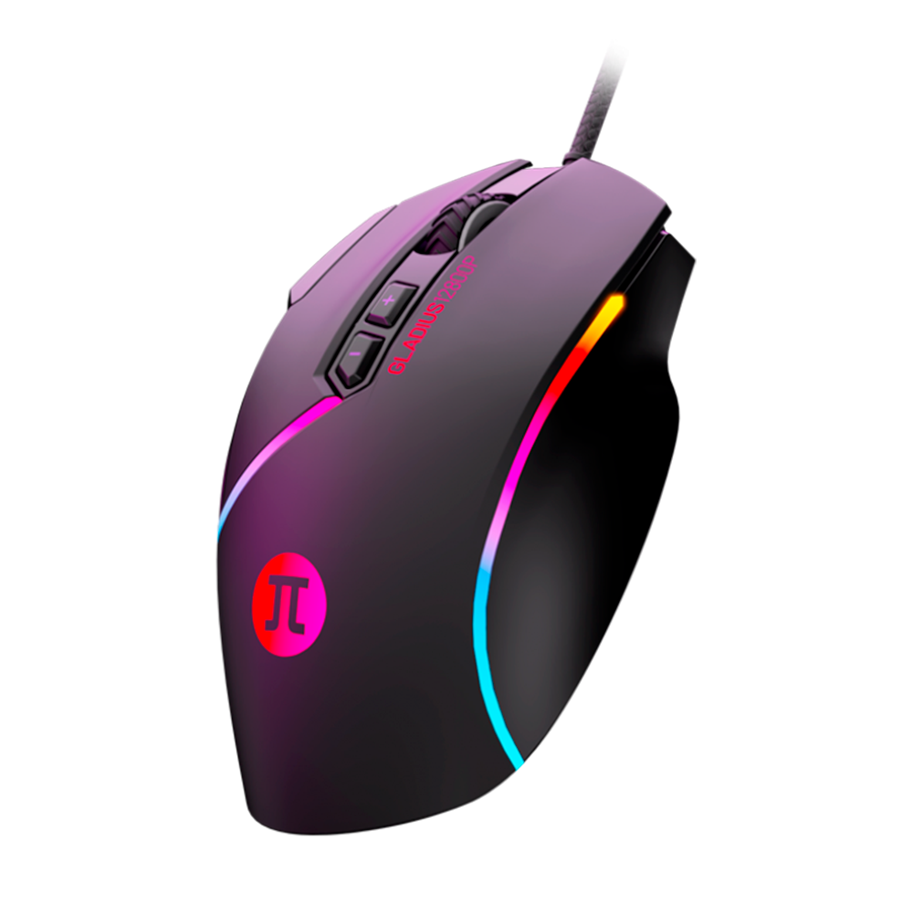 Mouse gaming USB GLADIUS 12800P RGB Negro, PMO-103