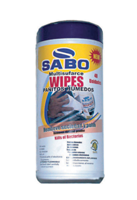 Limpiador Wipes Humedos Sabo, 40 Unidades,  053-0500