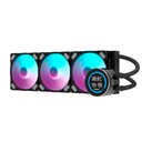 Enfriamiento Liquido Darkflash Nebula DN360D RGB NEGRO -  360mm, 250 TDP, 1 inch LCD Digital display screen  Control via Software, 3-stage bomba de agua, Intel, AMD, compatible con: Aura, Mystic, Fusion, Polychrome