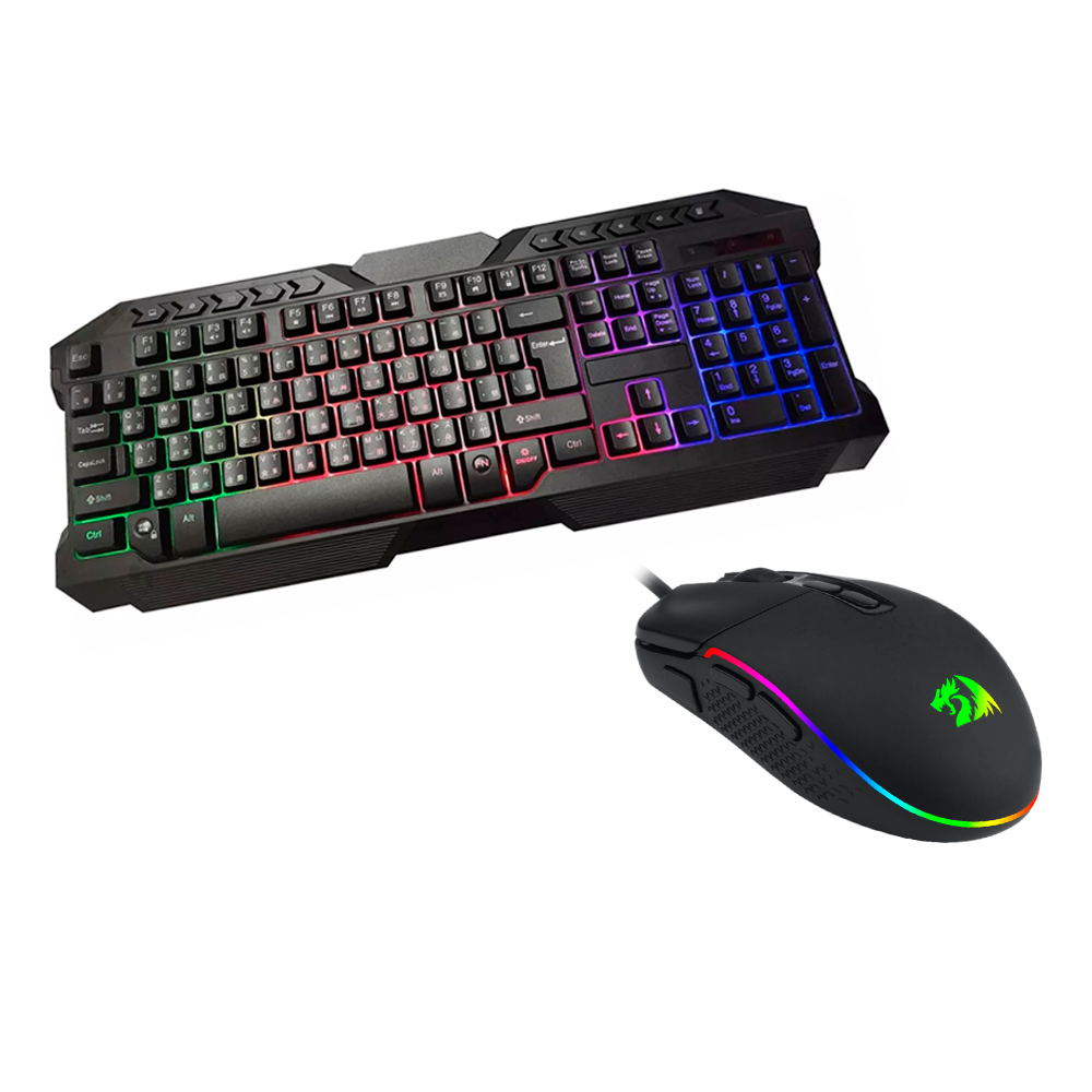 Bundle Teclado Gaming Azza + Mouse Redragon Invader M719 - KT
